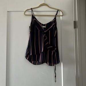 Navy & Maroon Striped Camisole